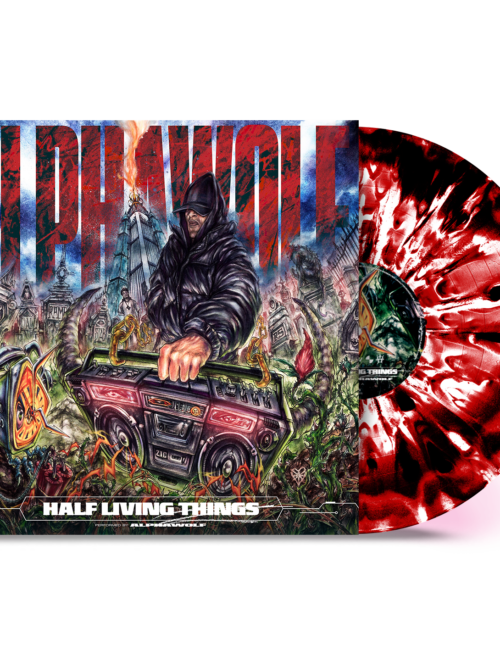 Alpha Wolf - Half Living Things (Deep Red with Black & White Corona)